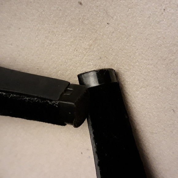 Gently Worn B/W Ruffle Trim Open-Toe Dress Shoe with platform  Shoe by Metaphor - Picture 14 of 16